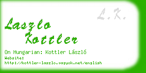laszlo kottler business card